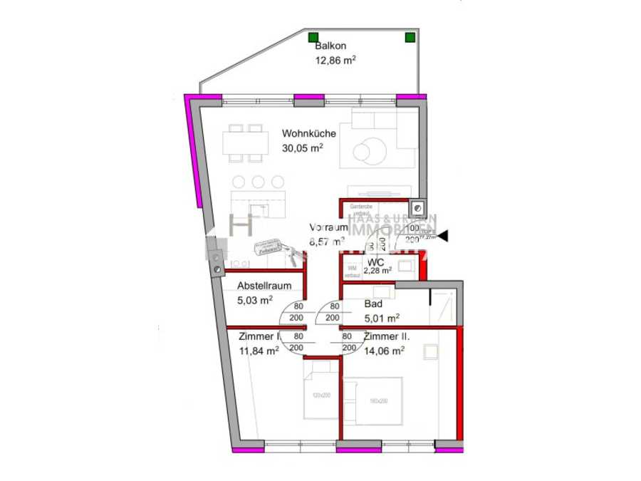 Immobilie: Dachgeschosswohnung in 2452 Mannersdorf am Leithagebirge