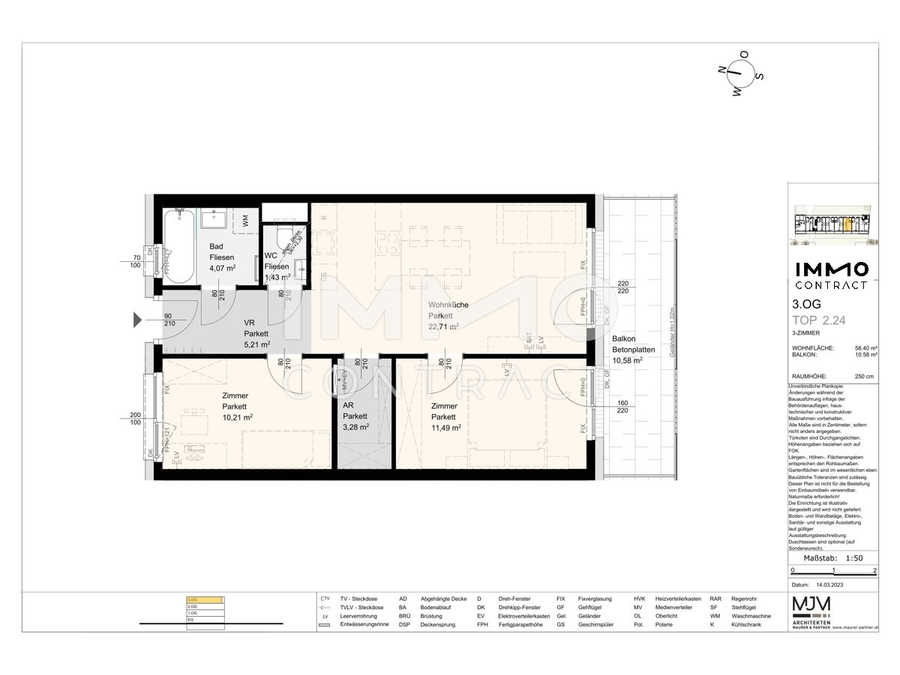 Immobilie: Dachgeschosswohnung in 2000 Stockerau
