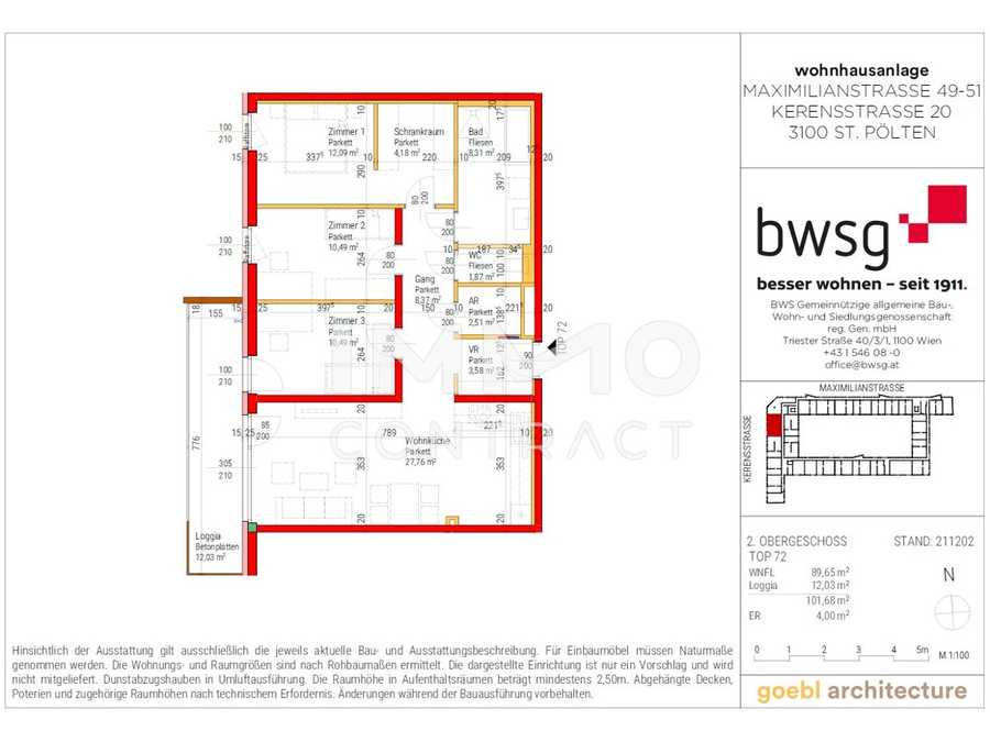 Immobilie: Eigentumswohnung in 3100 St.Pölten