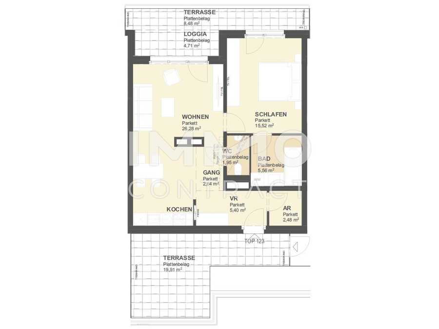 Terrassenwohnung in 1220 Wien Immobilie: Terrassenwohnung in 1220 Wien
