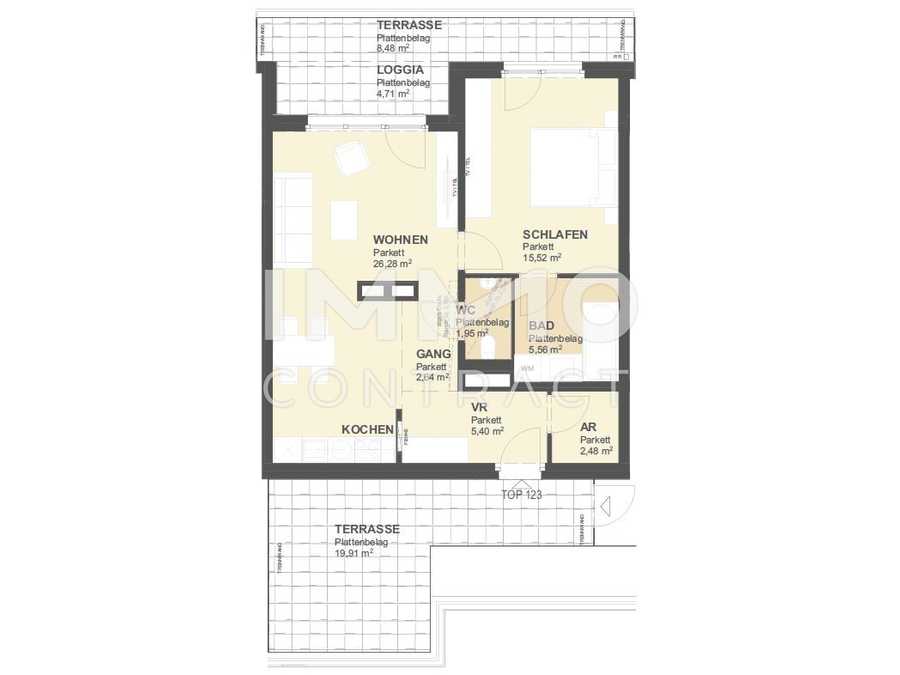 Immobilie: Terrassenwohnung in 1220 Wien